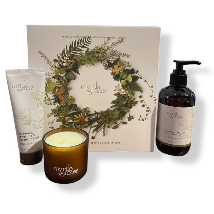 Myrtle & Moss - Christmas Trio - Bergamot Rind, Tangerine & Geranium Leaf