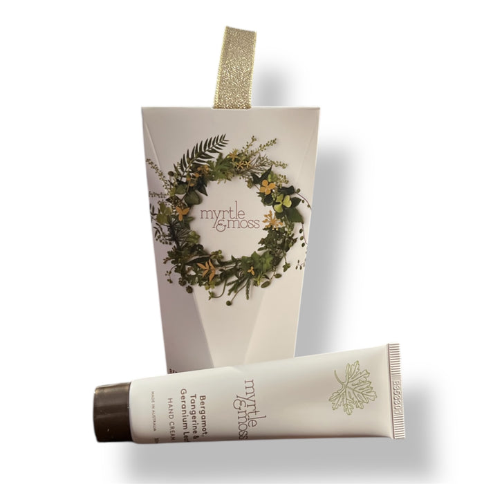 Myrtle & Moss - Christmas Ornament Mini Hand Cream - Bergamot, Tangerine & Geranium Leaf