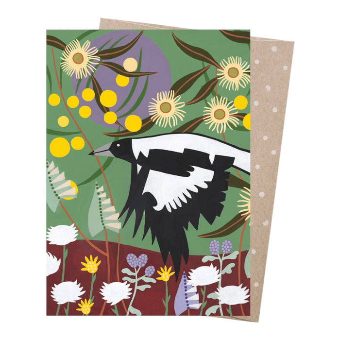 Helen Ansell - Greeting Card - Magpie Season
