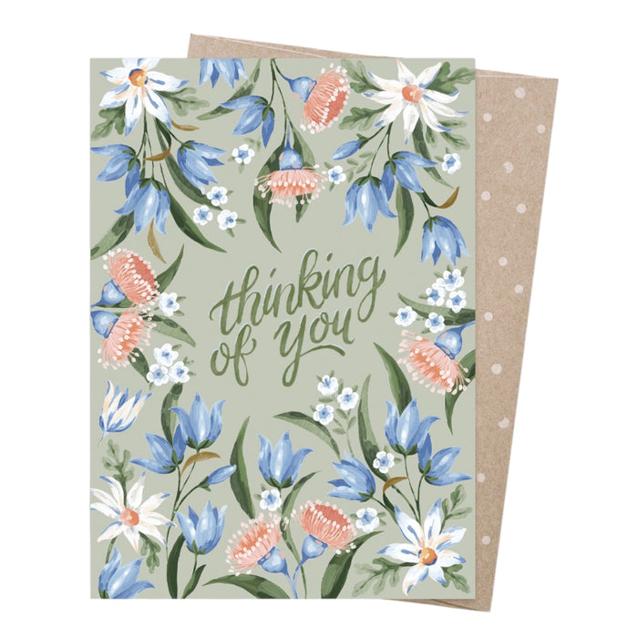 Jayne Branchflower - Greeting Card - Thinking Of You Bluebells
