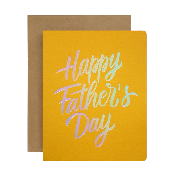Bespoke Letterpress - Greeting Card - Happy Fathers' Day Holographic