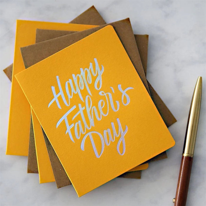 Bespoke Letterpress - Greeting Card - Happy Fathers' Day Holographic