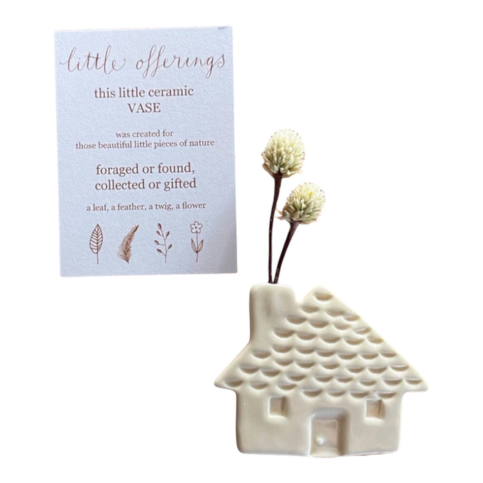 Paper Boat Press - Ceramic Vase Magnet - House