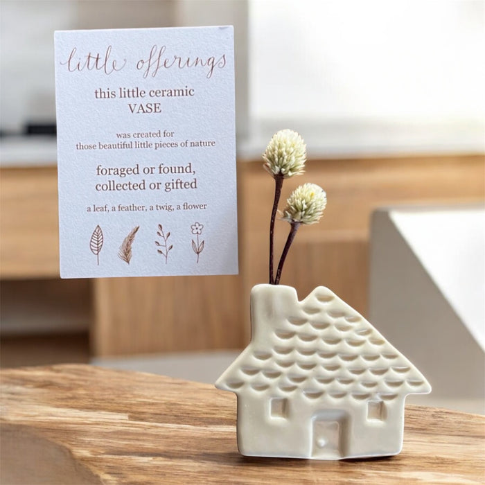 Paper Boat Press - Ceramic Vase Magnet - House