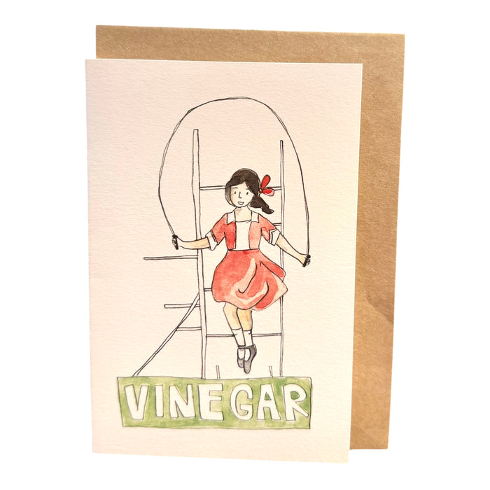 Nuovo - Greeting Card - Skipping Girl