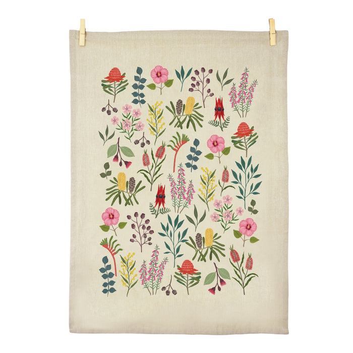 Earth Greetings - Tea Towel - Australian Wildflowers