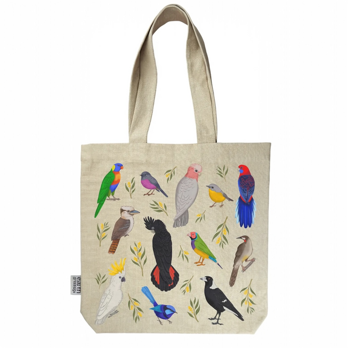 Earth Greetings - Organic Cotton Tote Bag -Iconic Bird of Australia