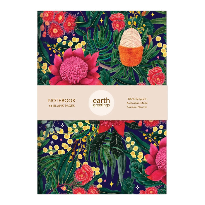Neha Gupte - Slim Blank Notebook - Radiant Garden- A5