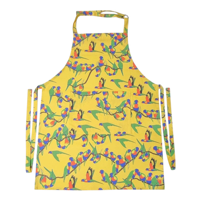 Red Parka - Apron - Lorikeets Pattern