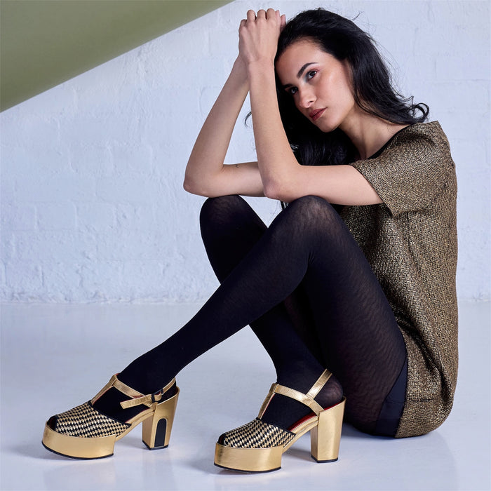 Tightology - Herringbone - Merino Wool Tights - Black