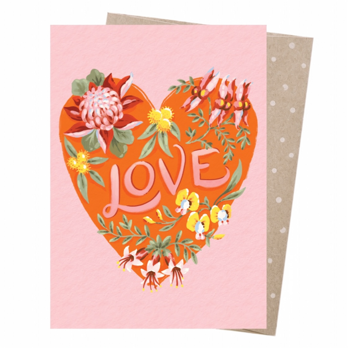 Jayne Branchflower - Greeting Card - Love Heart Natives