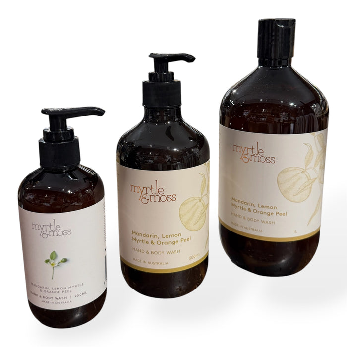 Myrtle & Moss - Hand & Body Wash - Mandarin, Lemon Myrtle & Orange Peel