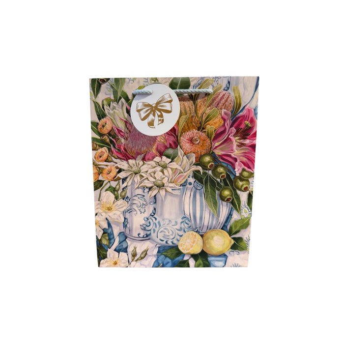 Bespoke Letterpress - Medium Gift Bag - Three Vases with Lemon
