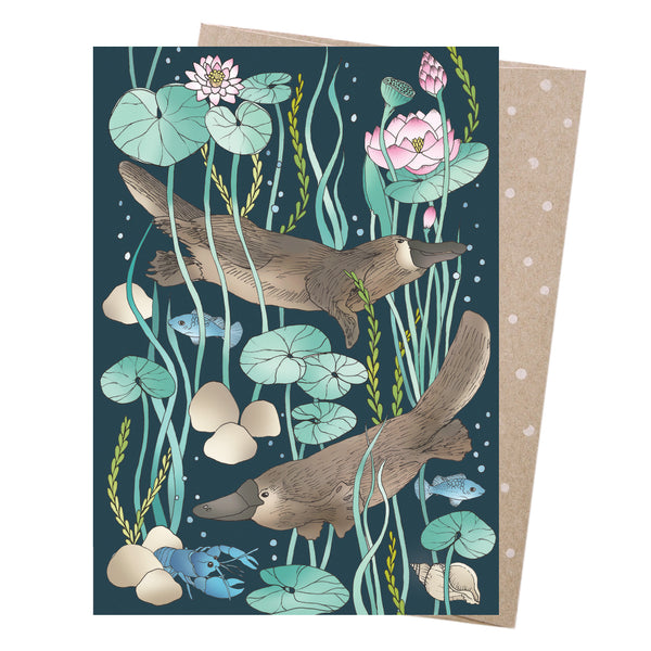 Victoria McGrane - Greeting Card - Playful Platypus