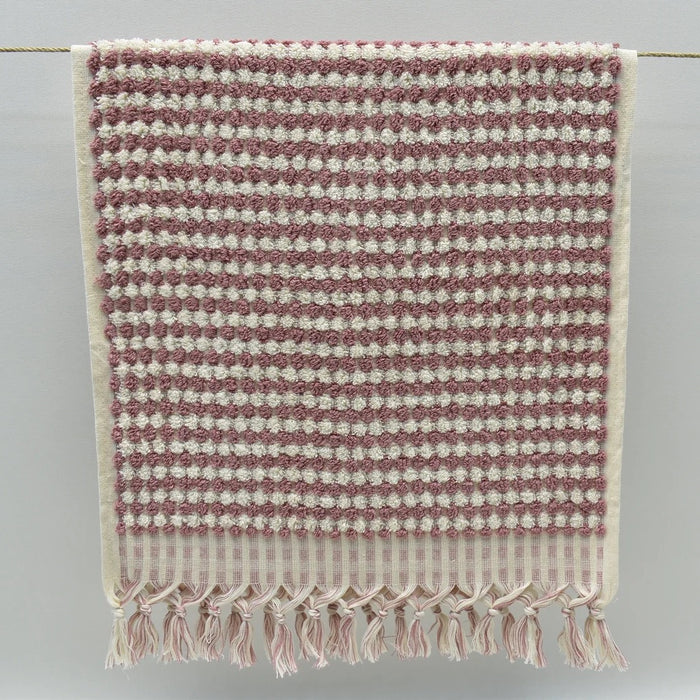 Turkish 'Pom Pom' Hand Towel - Rose Quartz