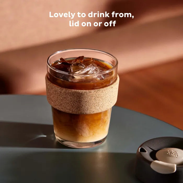 KeepCup Brew - Glass & Cork Coffee Cup - Black