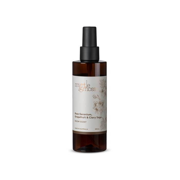 Myrtle & Moss - Room Scent - Rose Geranium, Grapefruit & Clary Sage - 200ml