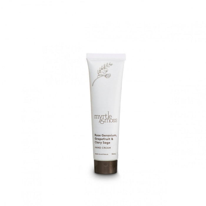 Myrtle & Moss - Hand Cream - Rose Geranium, Grapefruit & Clary Sage