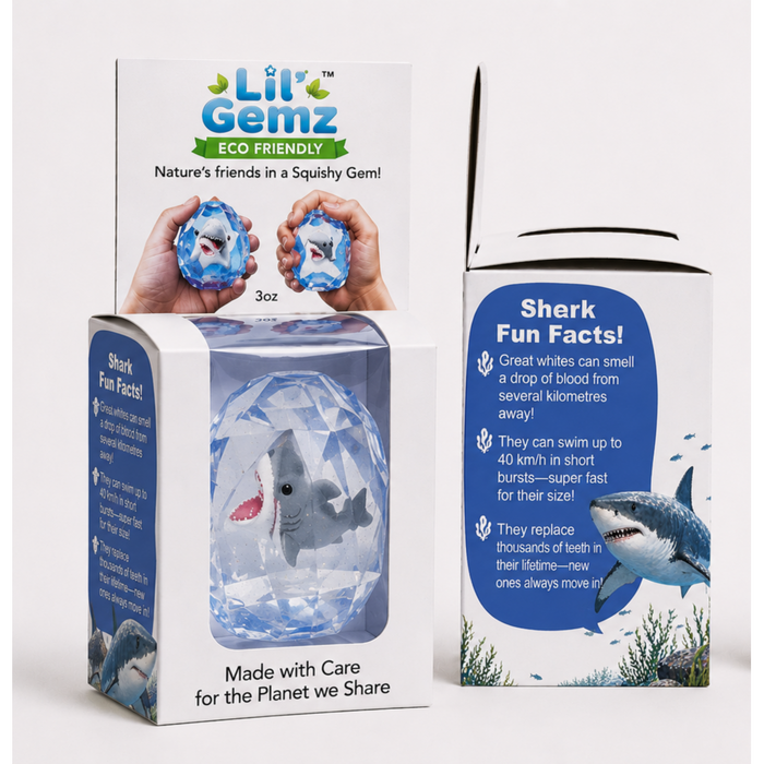 Keldan - LIL Gemz Squishies - Blue Shark