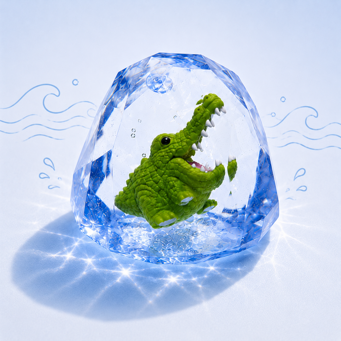Keldan - LIL Gemz Squishies - Blue Crocodile
