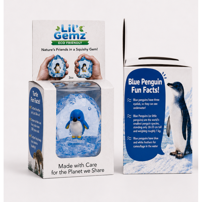 Keldan - LIL Gemz Squishies - Blue Fairy Penguin