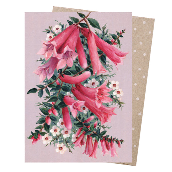 Vickie Liu - Greeting Card - Pink Heath & Waxflower