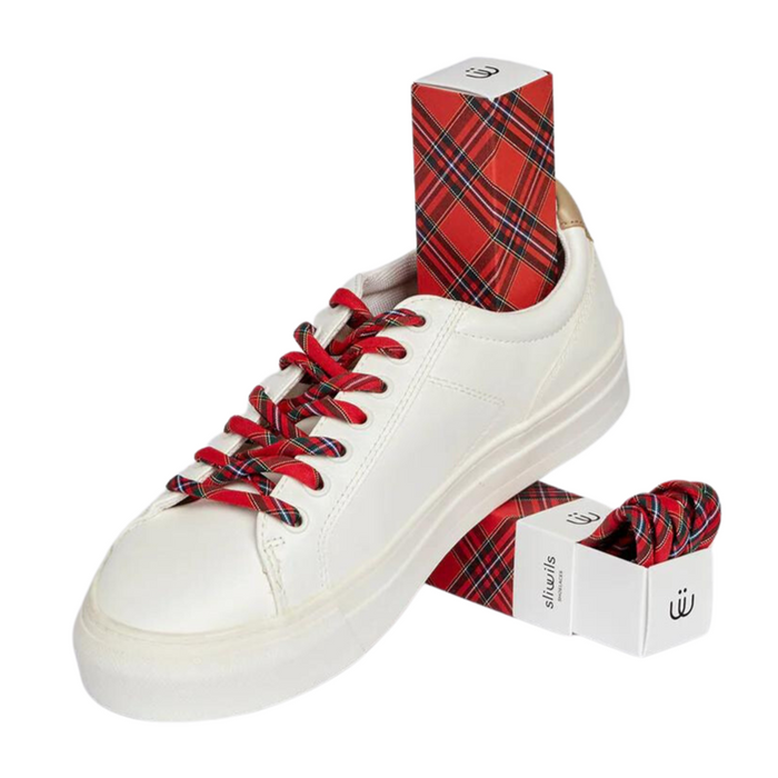 SLIWILS - Shoelaces - Tartan - London Red