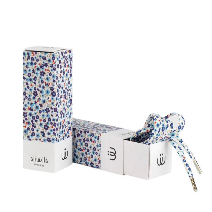 SLIWILS - Shoelaces - Flowers - Blue