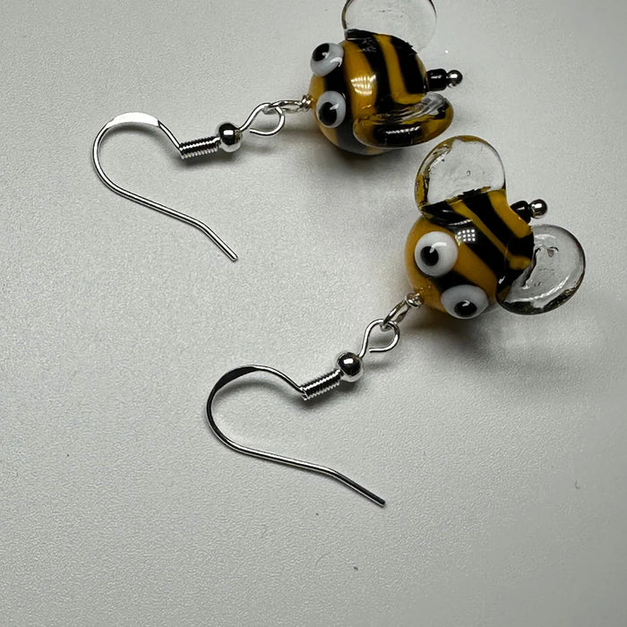 Samantha Abbott - Bumble Bee - Glass Drop Earrings