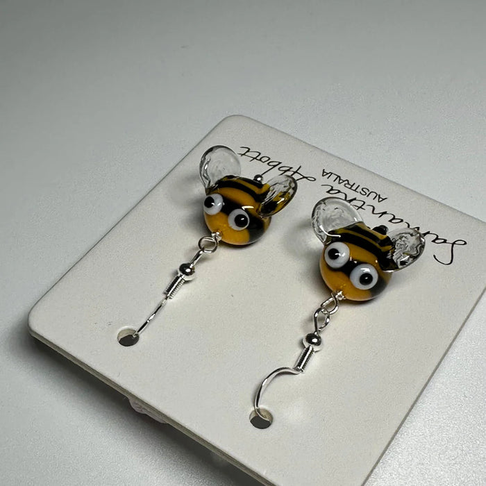 Samantha Abbott - Bumble Bee - Glass Drop Earrings