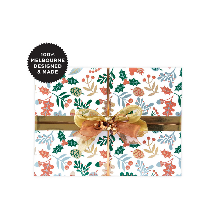 Inky Co - Christmas Gloss Roll Wrap - Xmas Botanicals