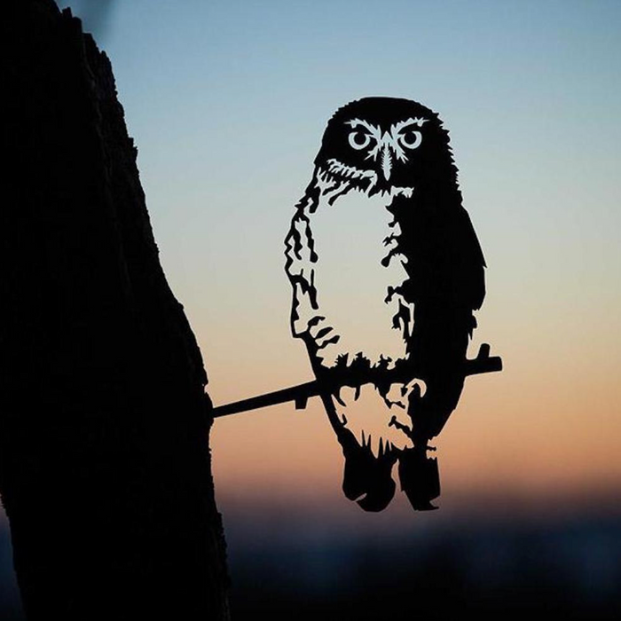 Metalbird - Garden Art - Southern Boobook Owl