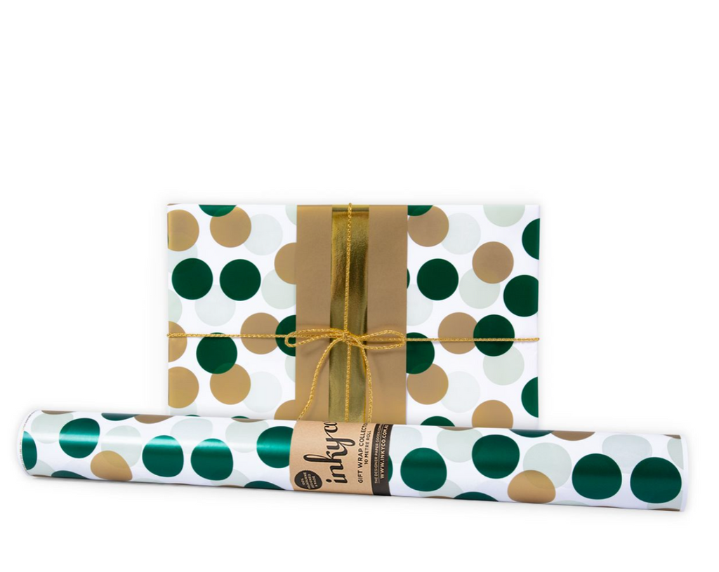 Inky Co - Christmas Gloss Roll Wrap - Dottie Green