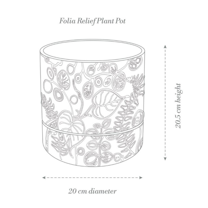 Angus & Celeste - Folia Plant Pot - White