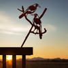 Metalbird - Garden Art - Magpie Pair