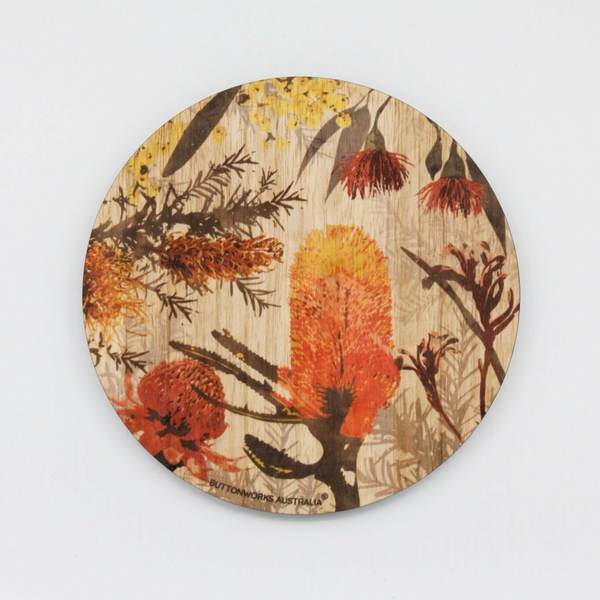 Buttonworks - Timber Trivet - Native Wildflowers