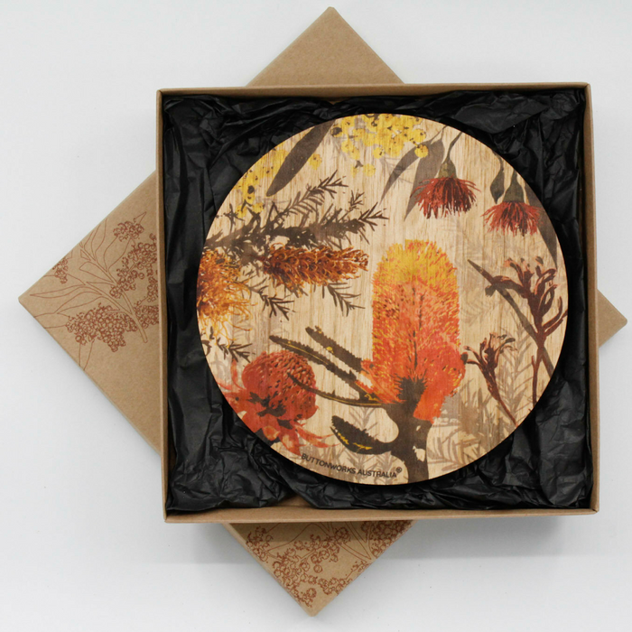 Buttonworks - Timber Trivet - Native Wildflowers