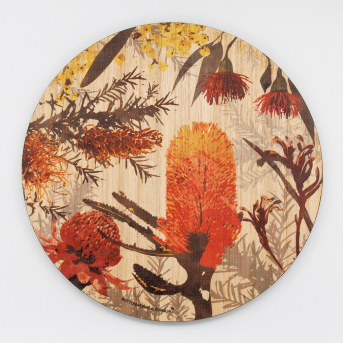 Buttonworks - Timber Trivet - Native Wildflowers