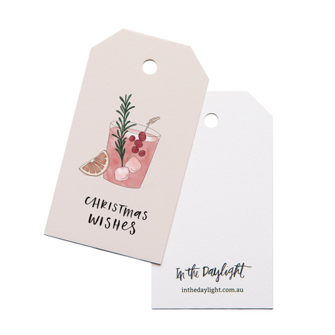 In The Daylight - Christmas Gift Tags - Pack of 5 - Christmas Cocktail