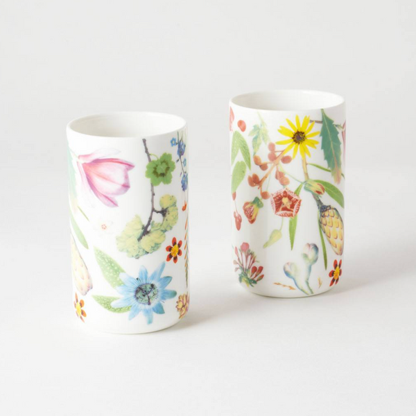Angus & Celeste - Ceramic Tumblers - Set of 2 - Spring Flowers