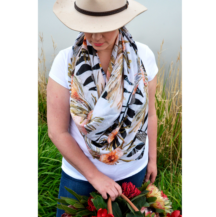The Spotted Quoll Studio - Square Scarf - Summer Bouquet