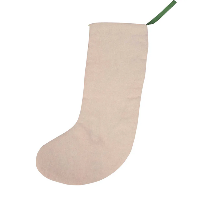 Velvet & Vixen - Embroidered Christmas Stocking - Kangaroo on Pale Blush