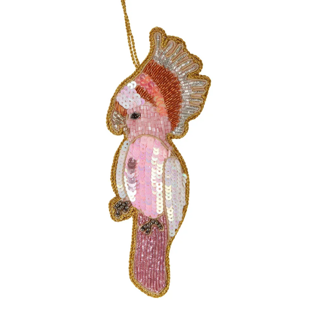 Velvet & Vixen - Christmas Tree Decoration - Pink Cockatoo