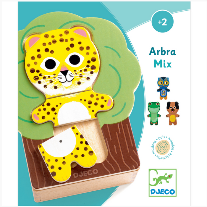 Djeco - Wooden Puzzle - Arbra Mix Animals