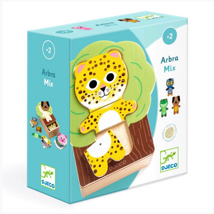 Djeco - Wooden Puzzle - Arbra Mix Animals