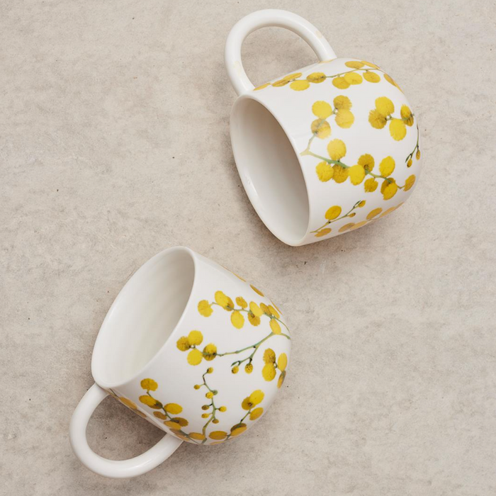 Angus & Celeste - Sunny Day Mugs - Set of 2 - Wattle Blossom