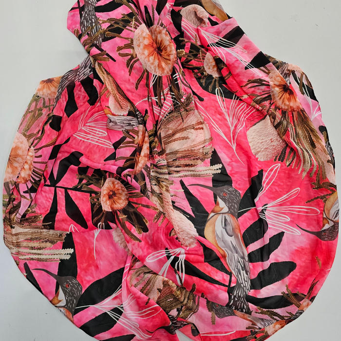 The Spotted Quoll Studio - Square Scarf - Pink Summer Bouquet