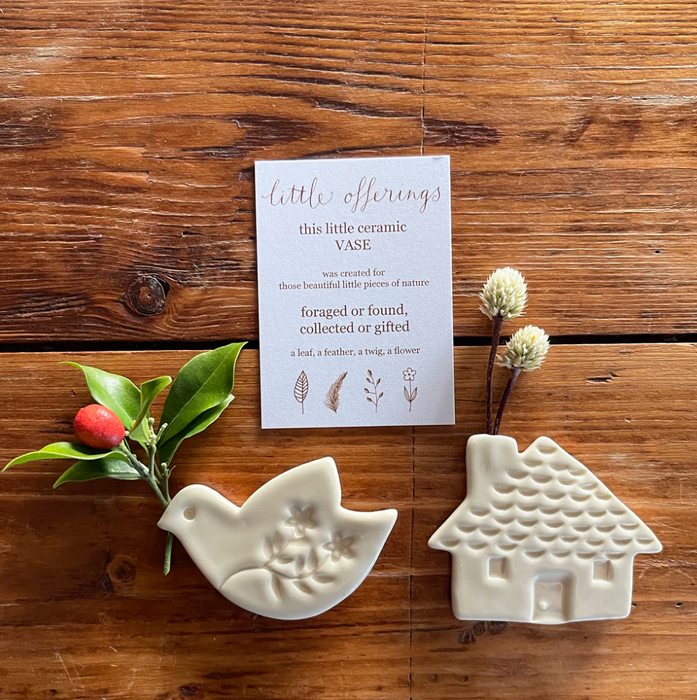 Paper Boat Press - Ceramic Vase Magnet - House