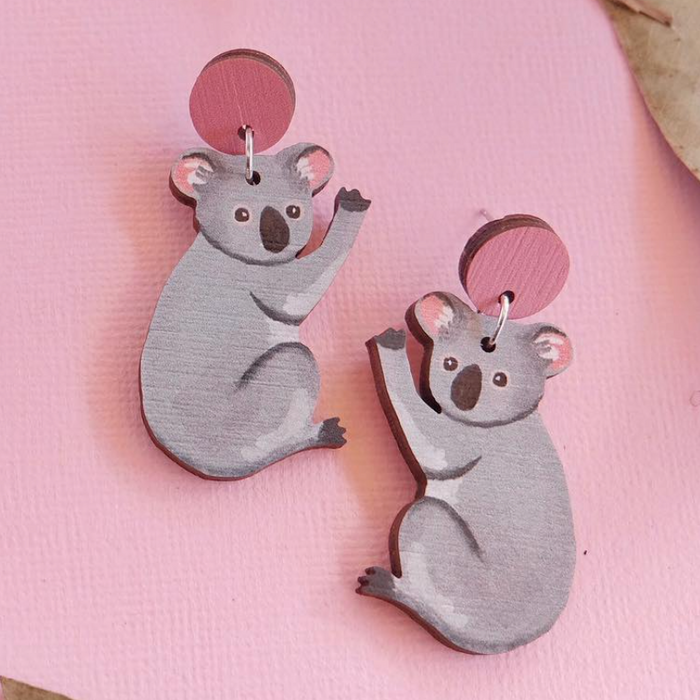 Pixie Nut & Co - Wooden Earrings - Koalas