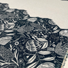 Print Ink Studio - Linen Table Runner - Natives - Deep Sea
